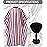 Borogo Professional Hair Cutting Cape with Neck Duster Brush, Salon Barber Cape, Hairdressing Accessories (Multicolor Stripe)