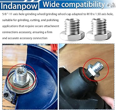 A-98625 5/8-11 Small Angle Grinder Adapter fit M10 x 1.50 Arbors