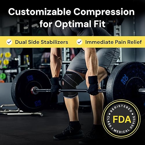 Miniatura 2 de BraceUP Rodillera con estabilizadores laterales y almohadillas de gel para rótula, soporte de rodilla definitivo para dolor de rodilla, artritis y