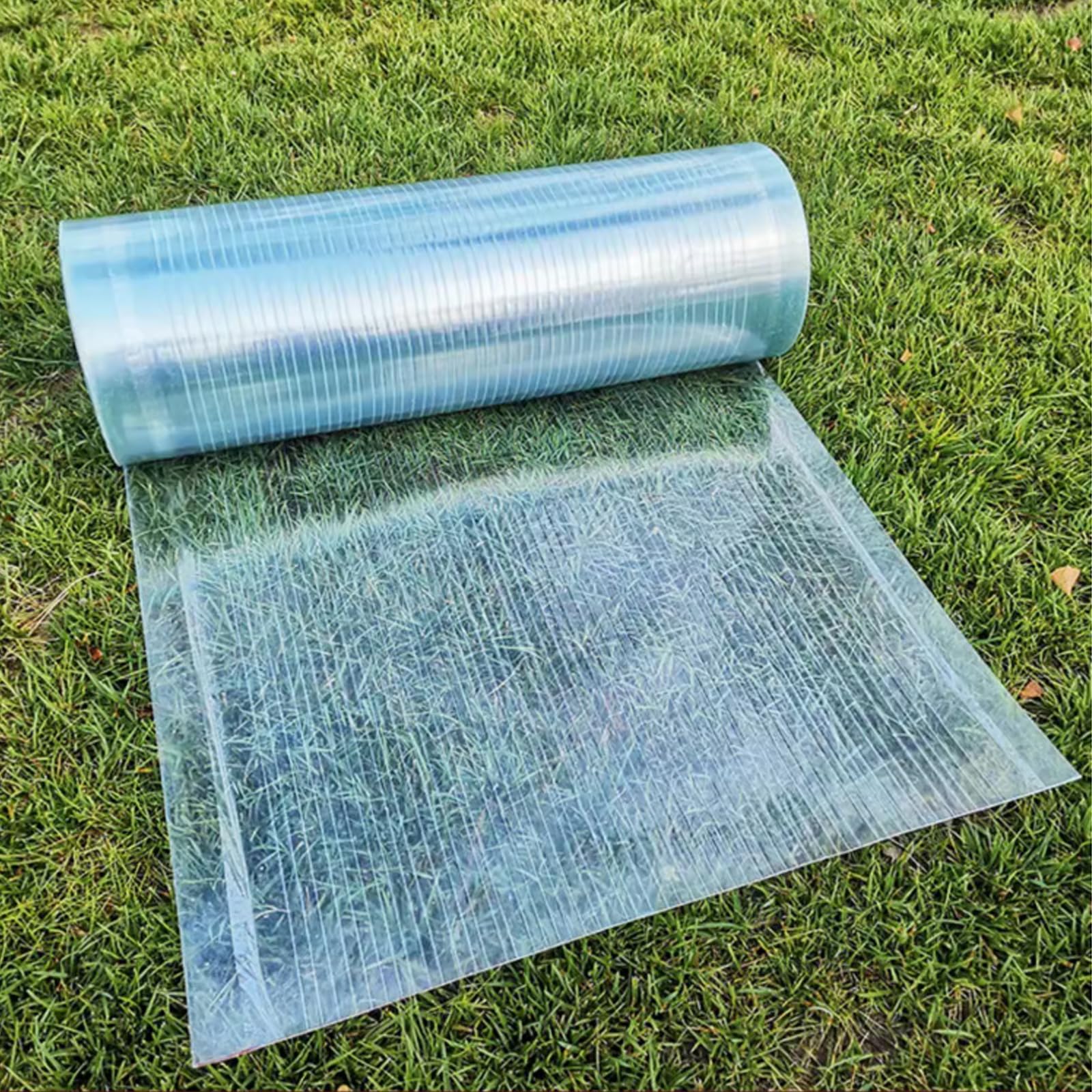 Panel de techo de policarbonato resistente a los rayos UV, repuesto impermeable para invernadero, cochera, toldo, fácil de cortar y personalizar, duradero (0,7 x 20 m)