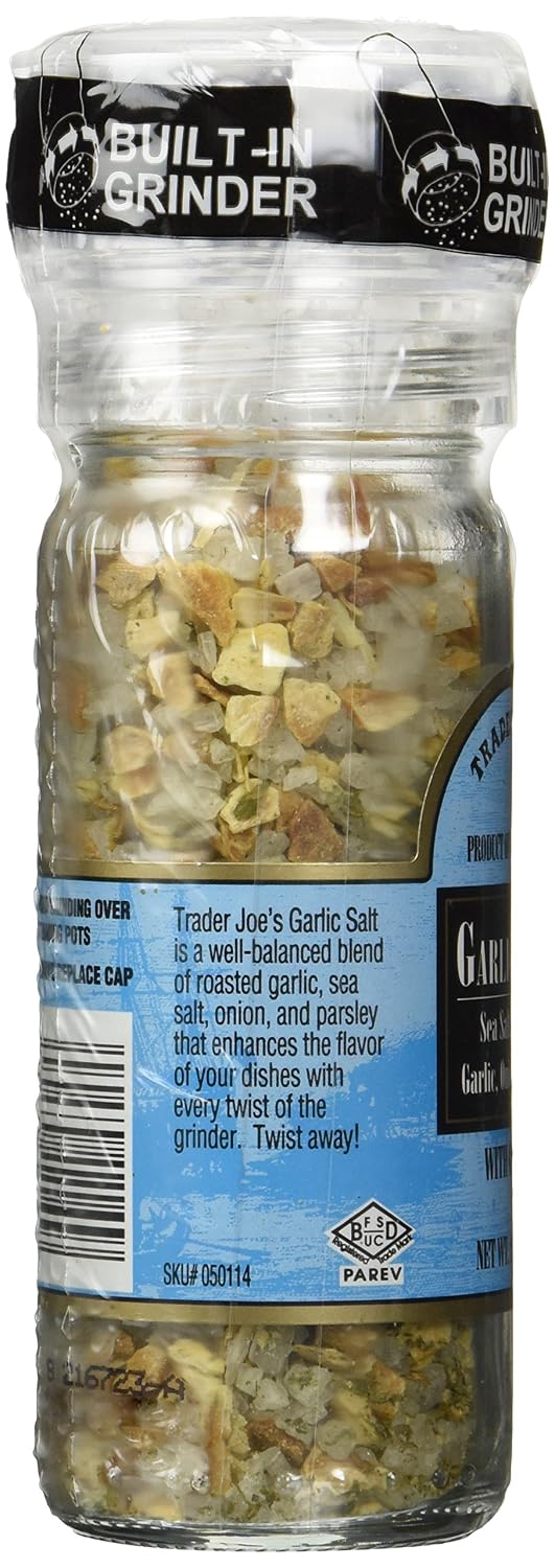 Trader Joe's Garlic Salt with Grinder, 2-Pack