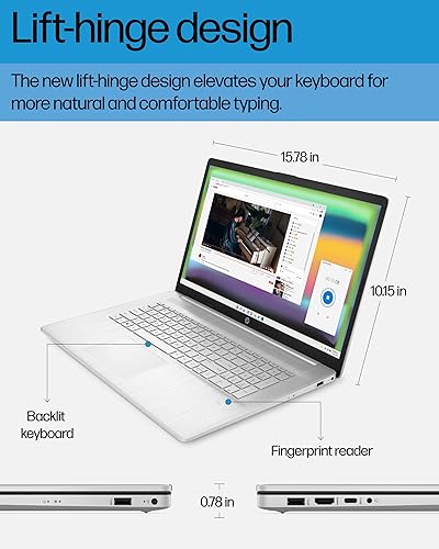 Miniatura 5 de HP Portátil de 17,3 pulgadas, Intel Core i5-1135G7 de 11 generación, gráficos Intel Iris Xe, 8 GB de RAM, SSD de 512 GB, Windows 11 Home