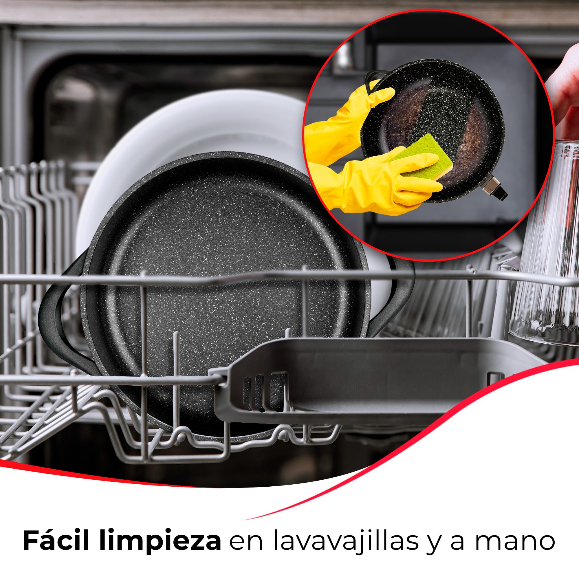 briebe Batería Cocina Inducción 10 Piezas, Juego 3 Ollas Aluminio Fundido + 2 Sartenes, Antiadherente ILAG GRANITEC sin PFOA, Set Cazuelas Tapas Cristal, Guantes Silicona, Vitrocerámica, Gas, Horno