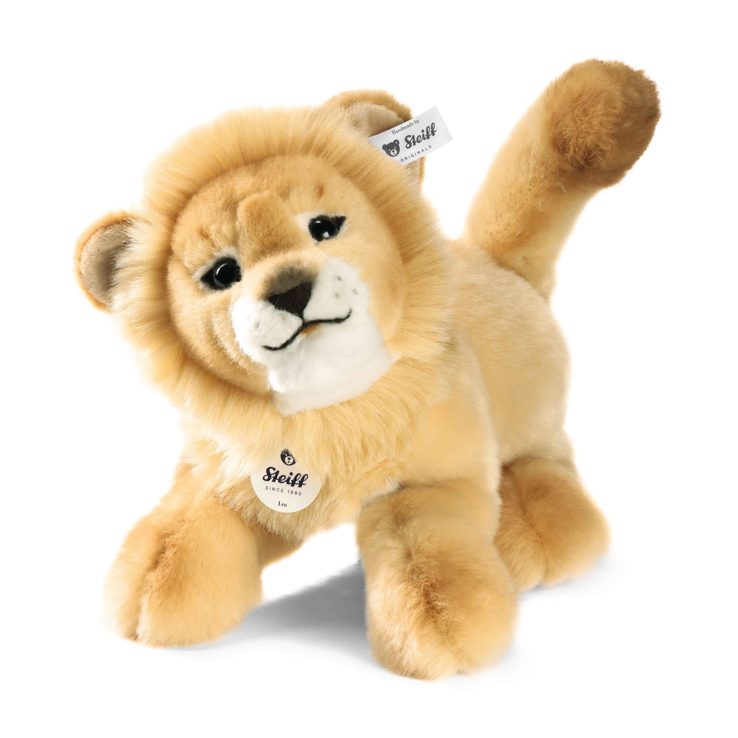 Steiff Baby Schlenker Leo Lew - 28 cm - pluszowy lew - przytulanka dla dzieci - miękka i zmywalna - blond (065651)