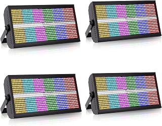 Stage Lights Effect Light 200W 768LEDs RGB Dj Lights Bar 4/6/12/144/154CH DMX Control Auto Play Sound Activated Uplight Bar for Wedding Disco Party Stage Lighting-4 PCS