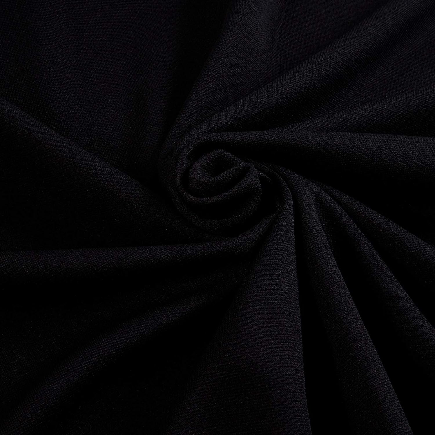 Ponte Double Stretch Knit Black, Fabric by the Yard