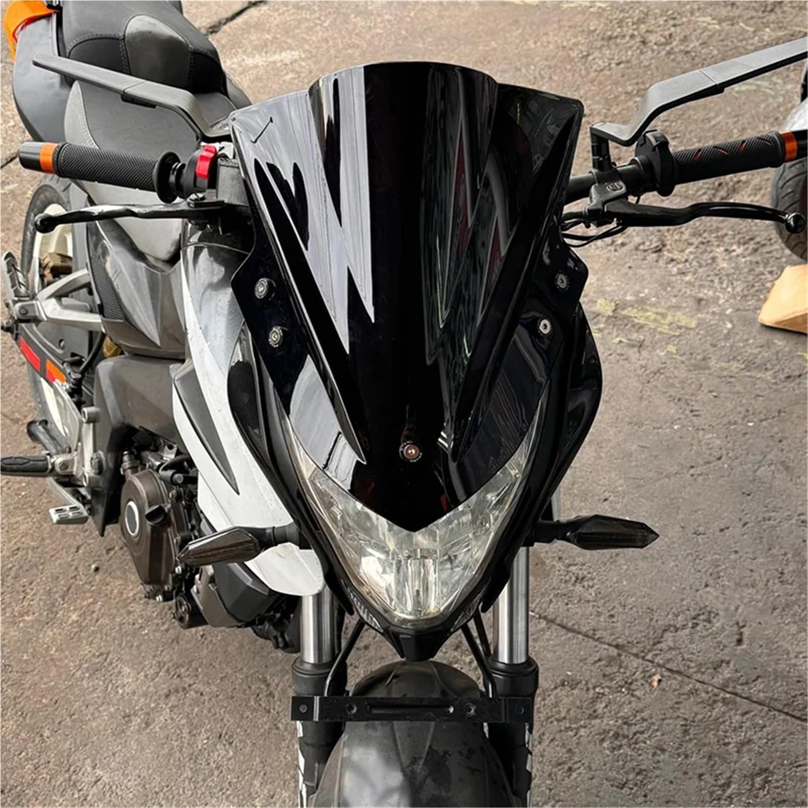 Deflektor motocykla Osłona przedniej szyby motocykla Osłona deflektora wiatru Pasuje do 250 300 2013 2014 2015 2016 2017(Black)