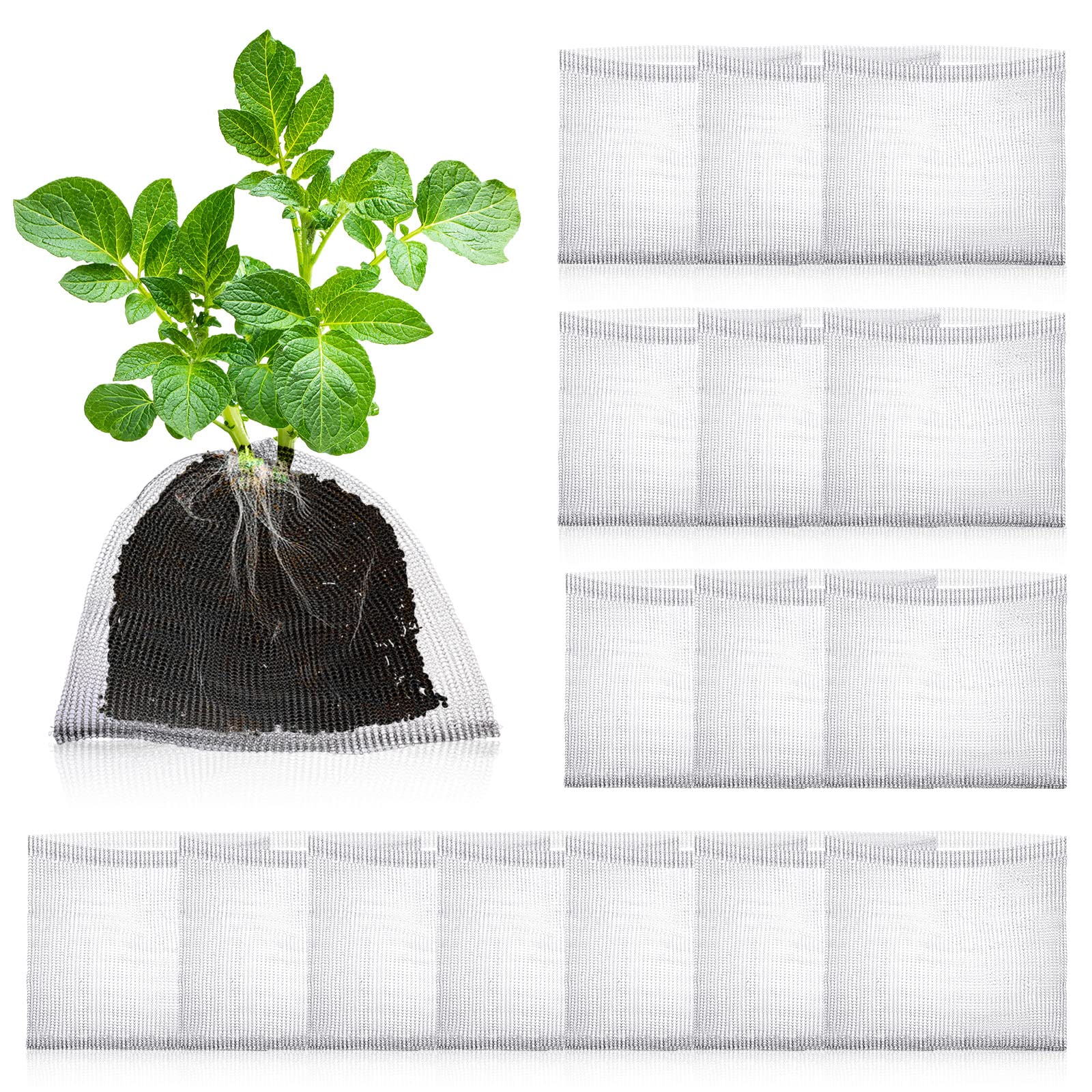 Nuenen 20 Pcs Gopher Wire Speed Baskets Mole and Vole Mesh Wire Baskets Root Guard Gopher Cages for Planting Stainless Animal Cages Plant Baskets for Plant Berries Root Protection (18 x 16 Inch)