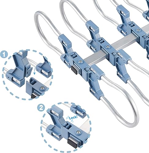 Miniatura 3 de WA-2608 Antena digital amplificada para exteriores HDTV y cable coaxial RG6 de 60 pies de largo alcance con rotación remota inalámbrica de 200 millas