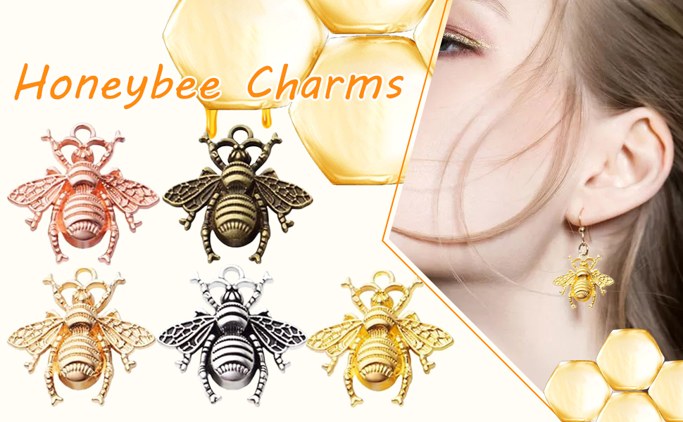 NUOBESTY 30 Pièces Breloques Abeilles Pour Bijoux Ornement