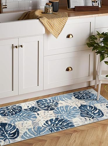 Miniatura 6 de Wonnitar Alfombra de pasillo de lavandería de 2 x 4.3 pulgadas, tapete de pasillo lavable, tapete pequeño antideslizante para cocina, suave,