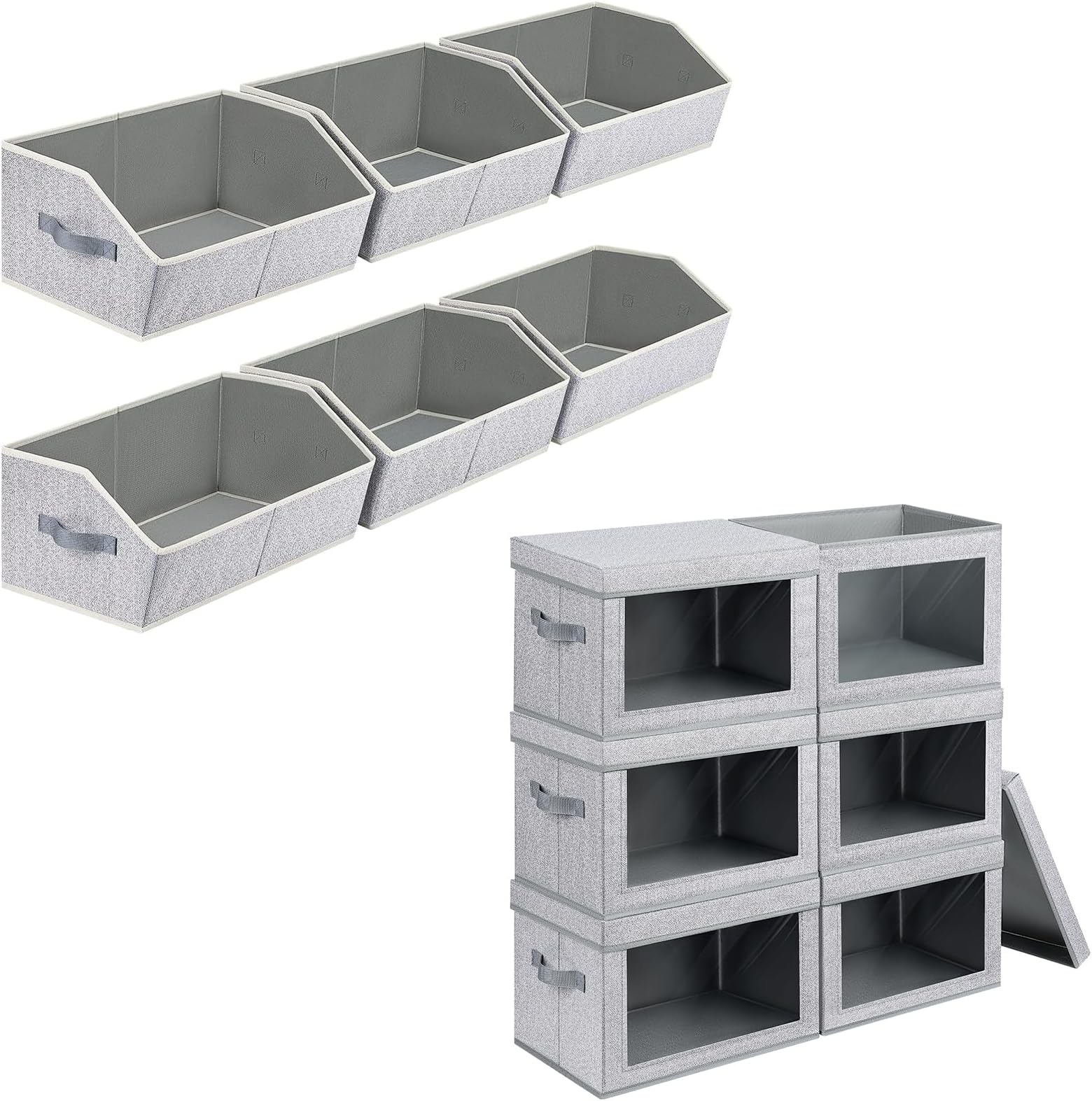 Amazon.com: Homsorout Closet Organizers Bins 6 Packs - Large Closet ...