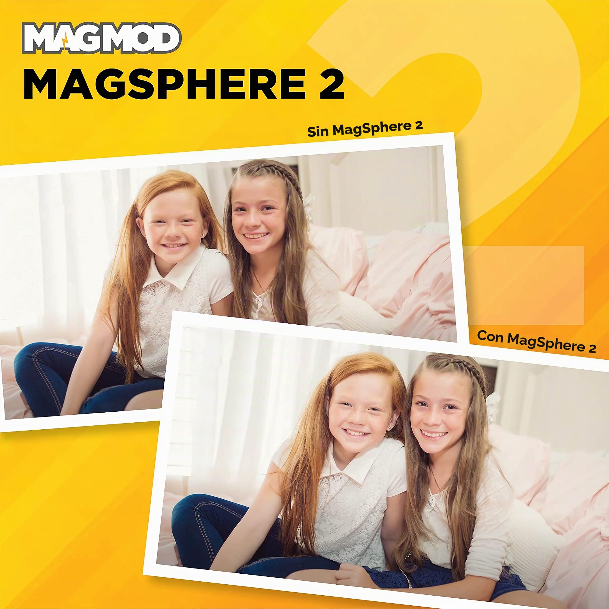 Difusor de Flash MagSphere 2 por MagMod | Modificador de Flash de iluminación de fotografía | Accesorio difusor de luz magnético | Control de luz Ligero