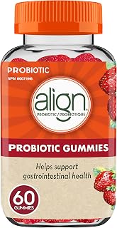 Align Probiotic Gummies, Helps Support Gastrointestinal Health, 1 Doctor Recommended Probiotic Brand*, Made With Naturally Sourced Fruit Flavors, Strawberry Flavour, 60 Count