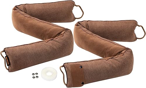 Miniatura 14 de MAGZO - Tapón de ruido para puerta; bloqueador de corrientes de aire, reductor de ruido, tapón de aire resistente para la parte inferior de la Gris