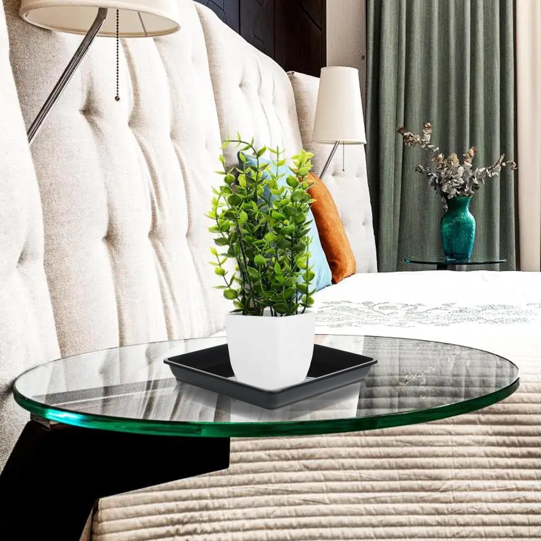 Lot De 30 Soucoupes Pour Plantes D'intérieur De 30,5 Cm - Plateaux En Plastique Pour Plantes - Plateaux Carrés Pour Plantes En Pot - Soucoupes Transparentes Pour Attraper L'eau