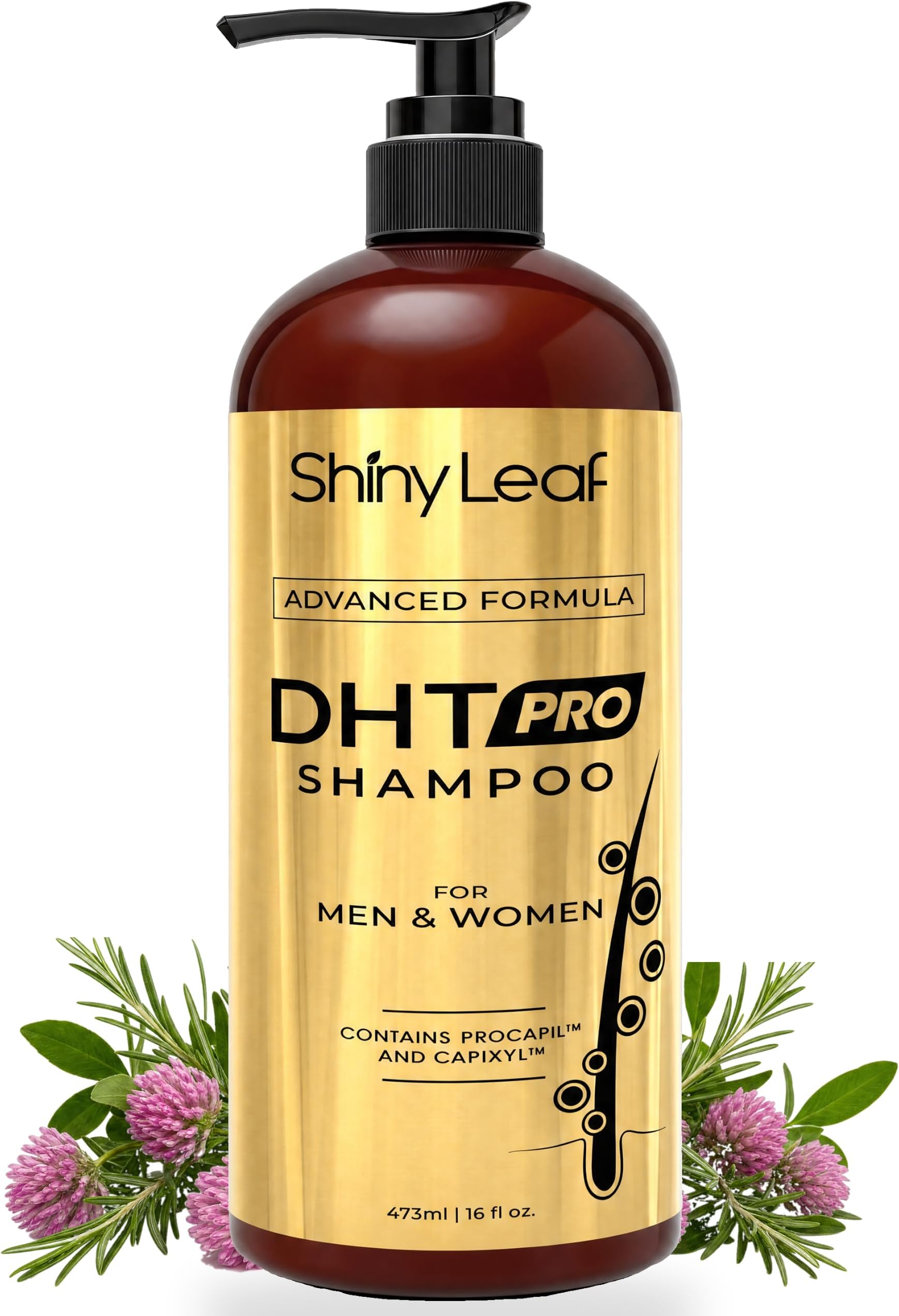 DHT Pro Shampoo Advanced Formula - Made In USA With Procapil And Capixyl, DHT Blockers And Natural Extracts, Anti-Thinning Shampoo for Men and Women, Stimulates Follicles For Thicker Fuller Hair