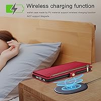 Vista 14 de XcaseBar Funda tipo cartera para Samsung Galaxy S21 con cremallera y tarjetero de crédito [bloqueo RFID], funda de piel sintética con tapa