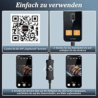 Ennovor 1920 HD Endoszkóp Kamera 8 LED Fénnyel, IP67 Vízálló Inspekciós Kamera Android iOS-hez - Single-lens 5m 8