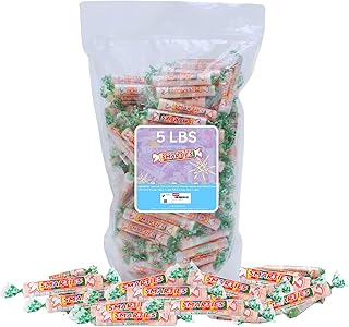 Smarties X-treme Sour Candies - Gluten Free, Peanut Free, Dairy Free Extra Sour Candy - Perfect for Parties, Candy Mixes, & Halloween - Individually Wrapped Bulk Candy - 5 Pound Bag (Pack of 1)