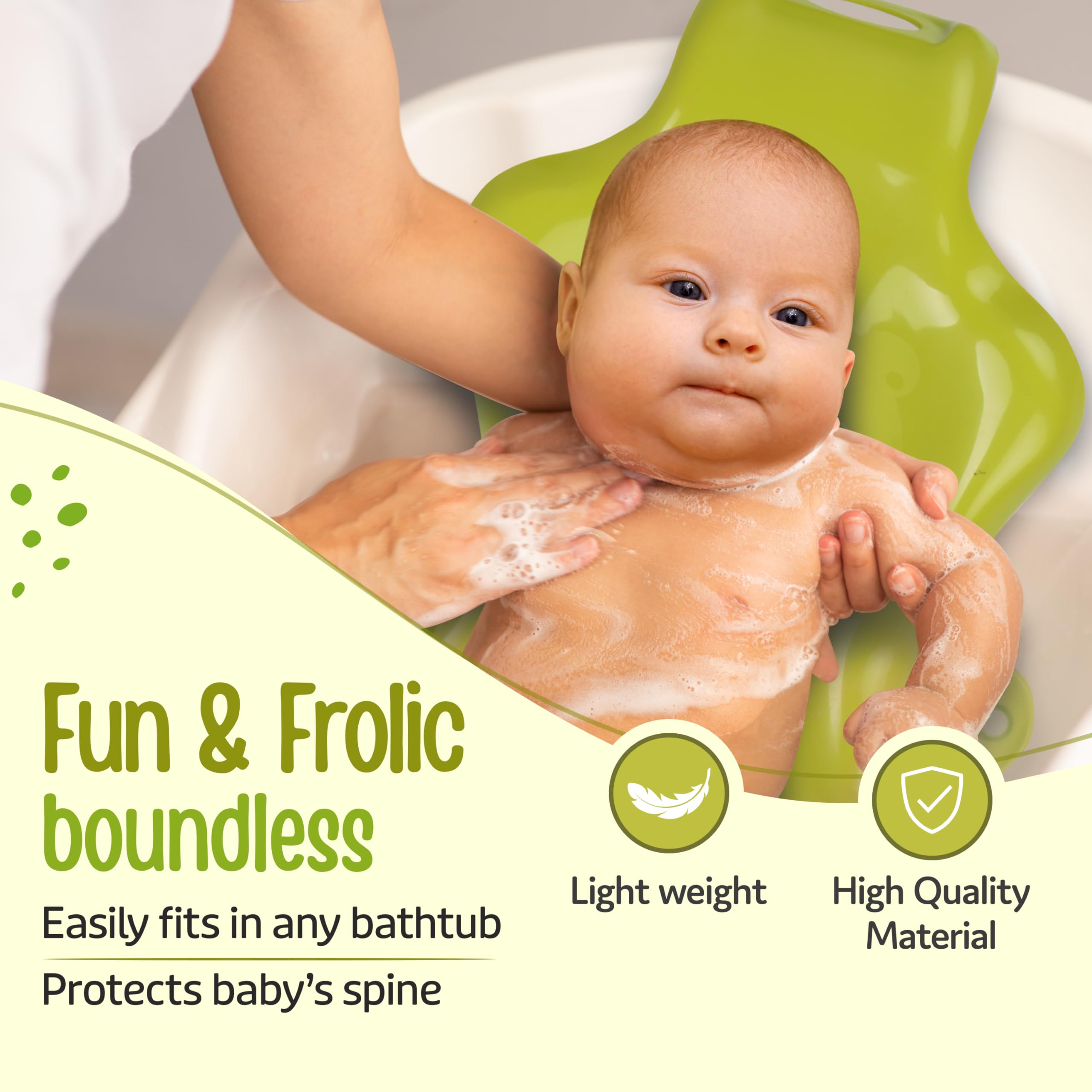 LuvLap Anti Slip Baby Plastic Bath Chair, Baby Bath Seat/Sling with Non Slip Strong Suction Base, Baby Shower, for Infants & Toddlers (Green) - Image 2 thumbnail
