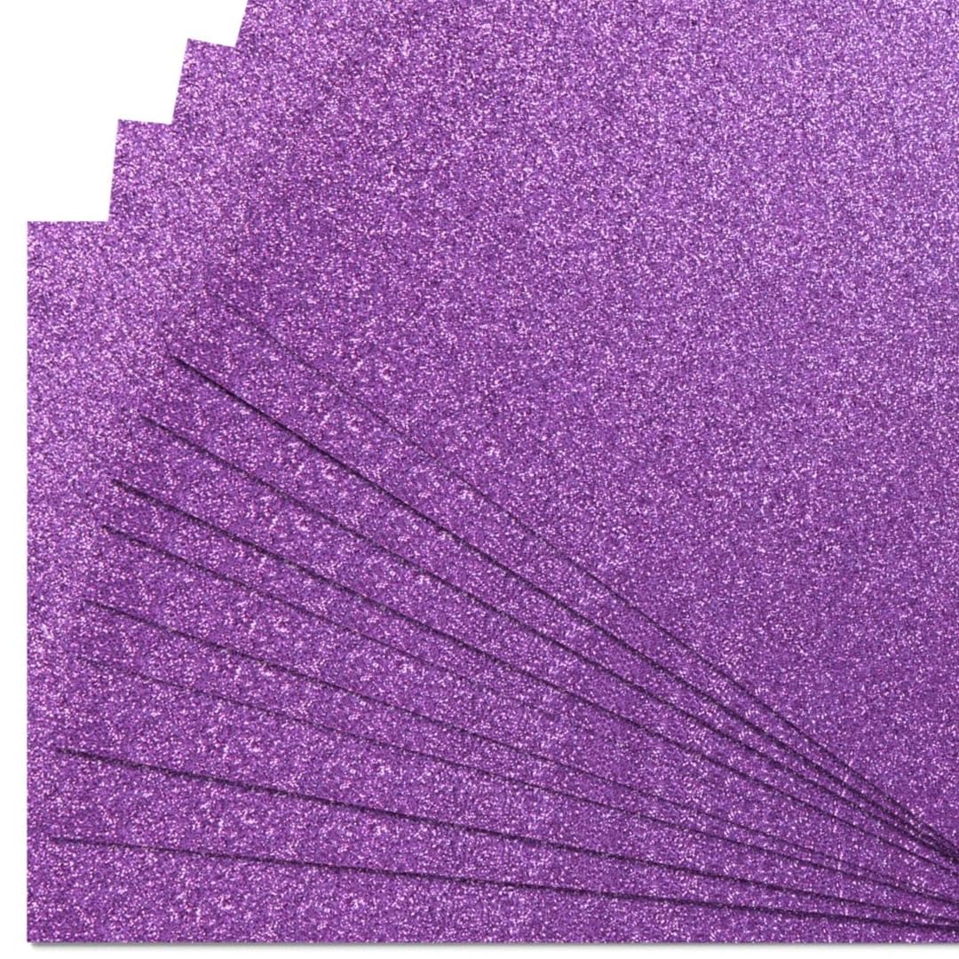 Springboard Glitter Card 10-Pack, A4 Size, Purple