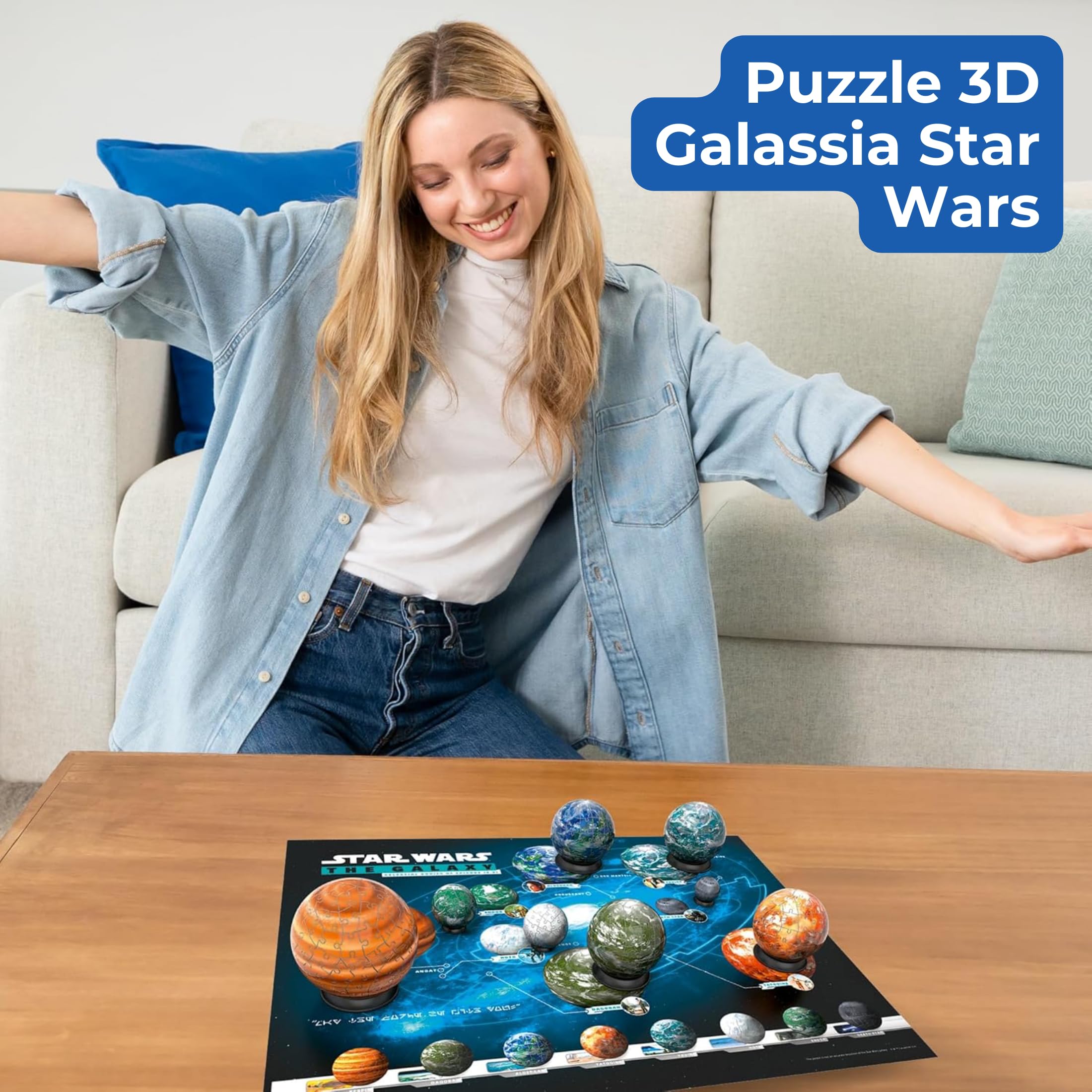 Ravensburger - Puzzle 3D Pianeti Galassia Star Wars 531 pezzi, bambini 8+ anni