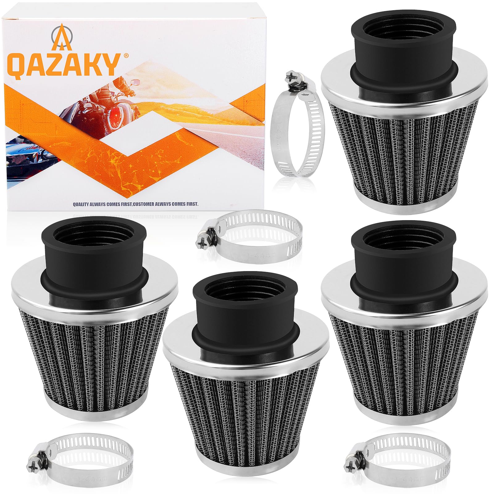 Universal Doppelschaum-Luftfilter Rot – 48-50 Mm, Für 50cc–250cc ATV, Quad, Roller, Moped