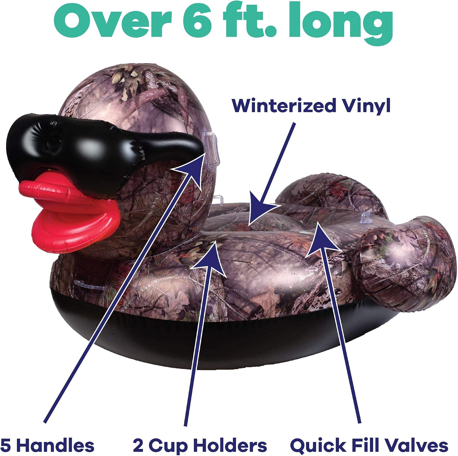 Game Inflatable Rubber Pool Float Tube - Tuff Duck Design, Pack of 1, for Kids Aged 3+, Withstand Weight up to 400 lbs