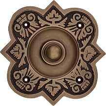 Antique Brass Bell Push Button - Vintage Doorbell Switch for Classic Entryways, Easy DIY Installation, Durable Solid Brass Design for Timeless Charm - Perfect for Heritage Homes