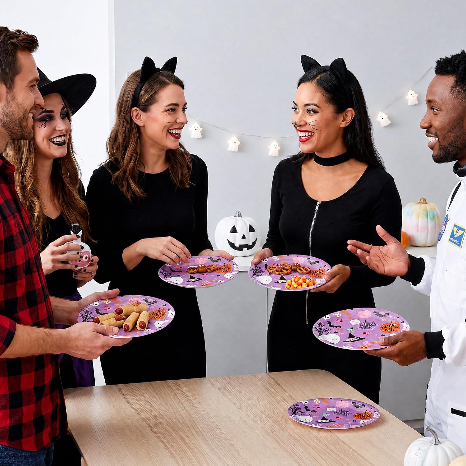 50 Pcs Halloween Paper Plates, 9 Inches image 5