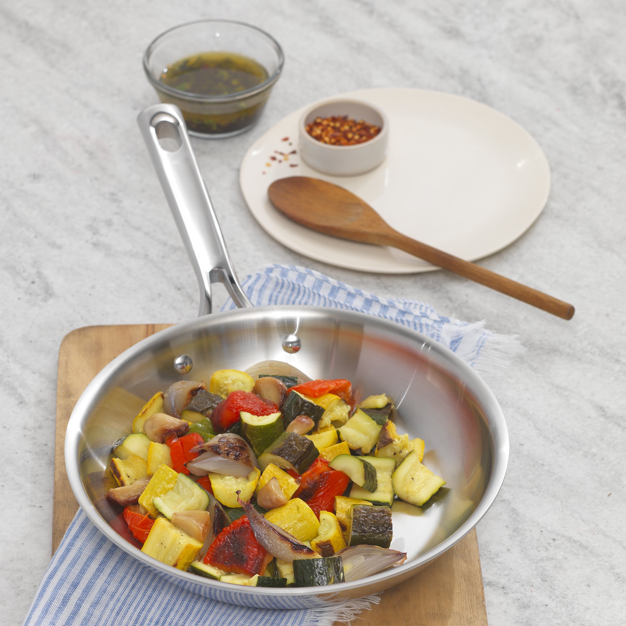 Amazon.com: Emeril Lagasse Tri-Ply Stainless Steel Fry Pan, 10