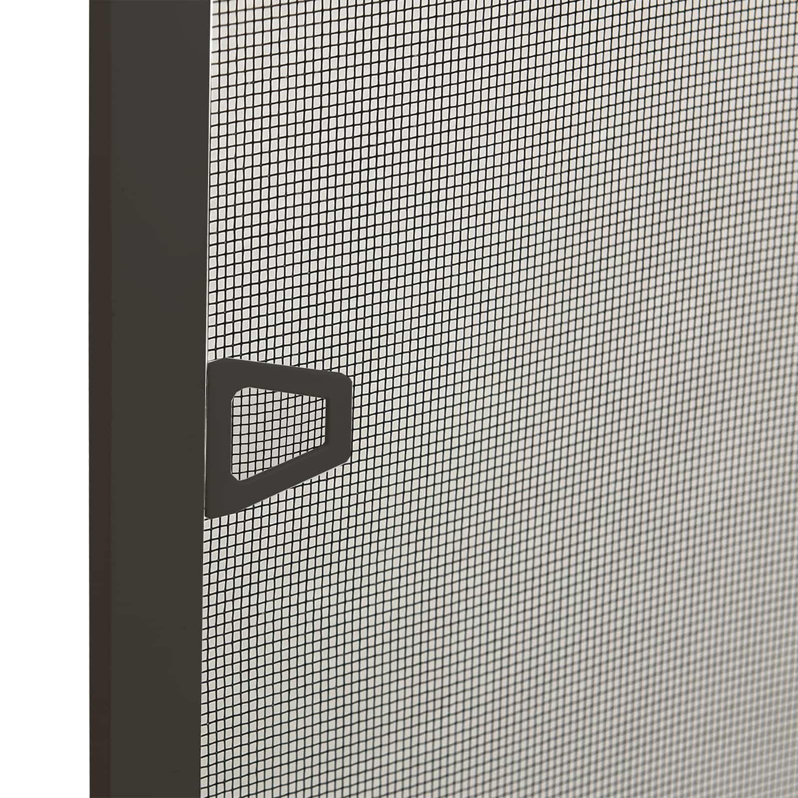 Ventana Antracita 110 x 130 cm Marco de Aluminio Tejido Fibra de Vidrio Tejido de Fibra de Vidrio Sin Taladros Recortable Red Protege de Moscas, Mosquitos, Insectos Ideal para Dormitorio Salón