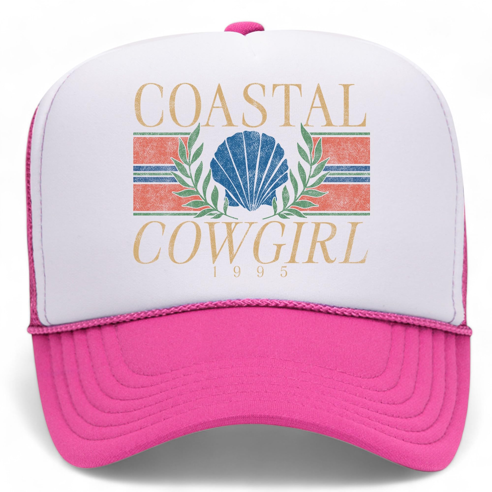 Coastal Cowgirl Trucker Hat | Beach Cowboy Cute Summer Western Country Vintage | Premium Foam Trucker Hat for Men & Women