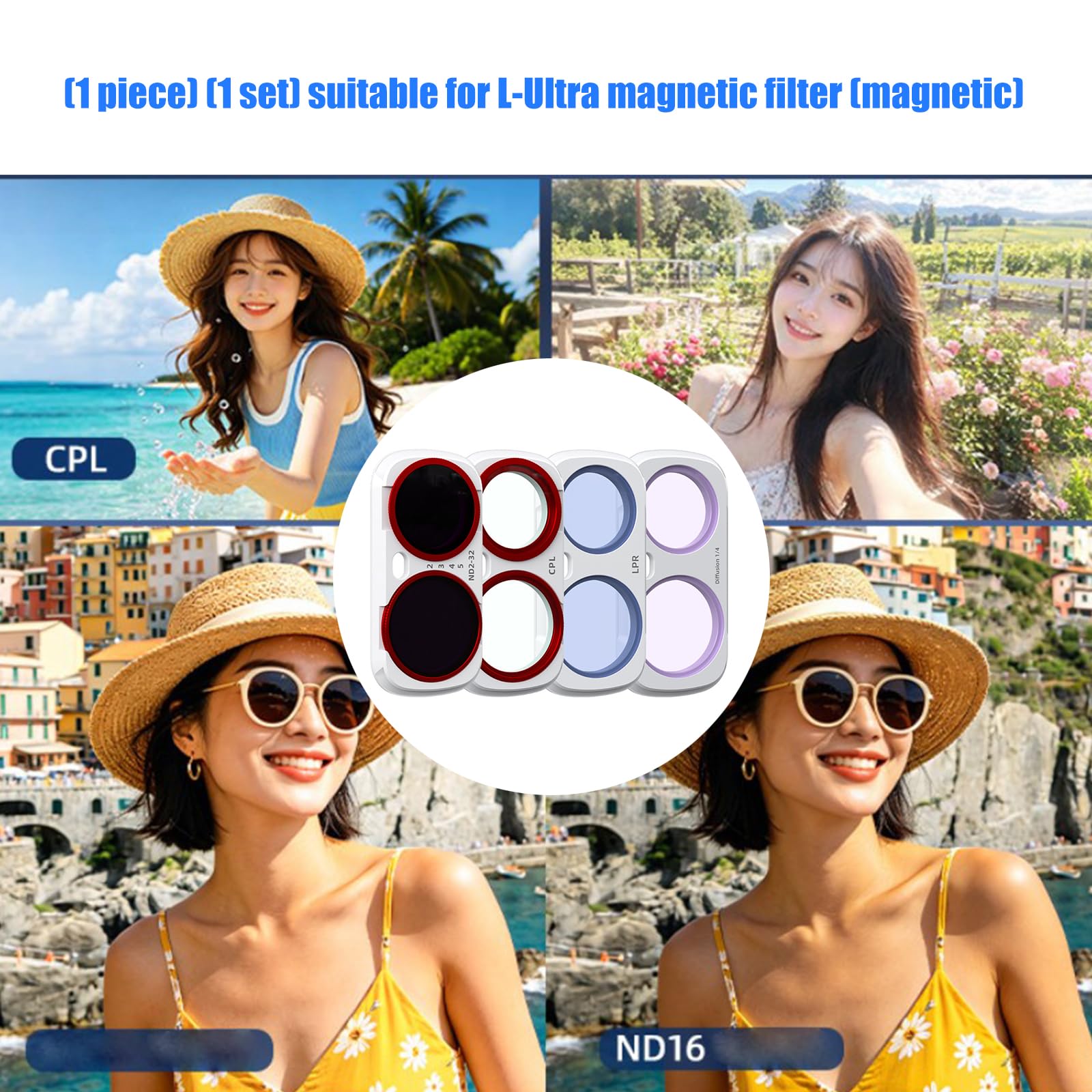 Accesorios para filtros magnéticos de óptica, ND16 3 piezas Set