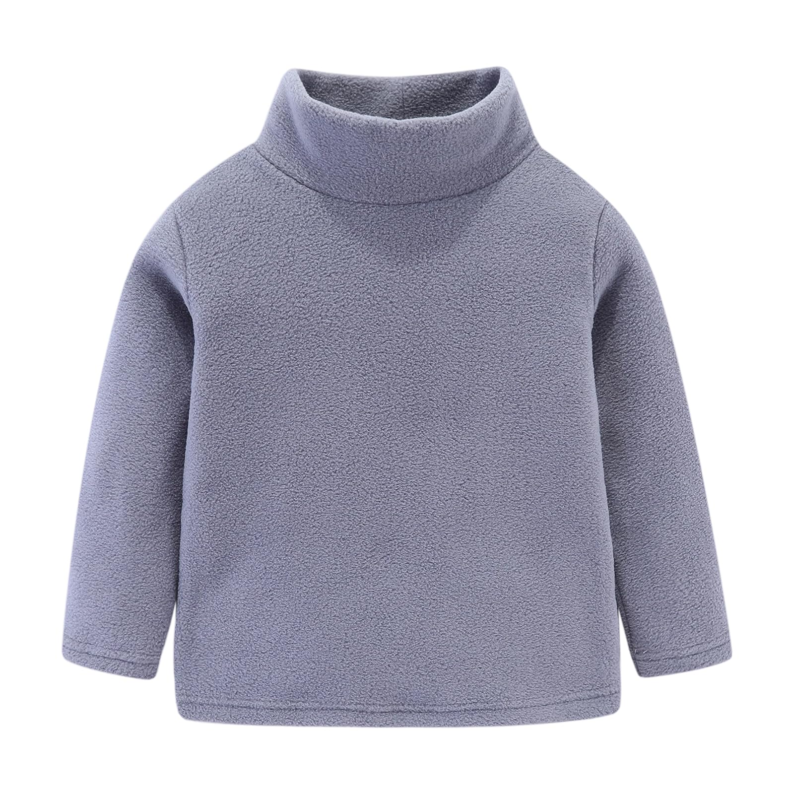 Mud Kingdom Kids Fleece Shirts High Collar Soft Tops Unisex