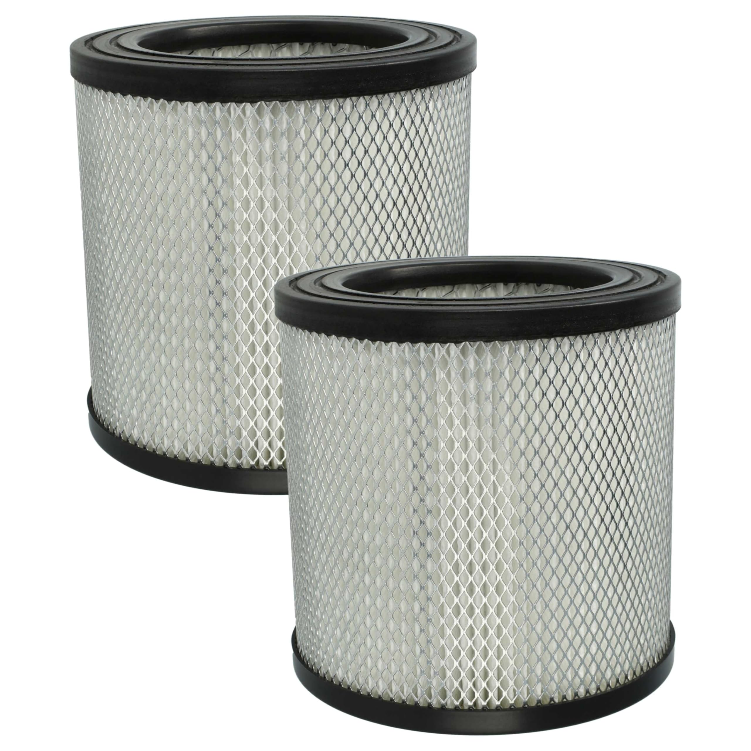 vhbw 2x filtro a pieghe piatte compatibile con JIENUO aspiratore - nero/bianco/argento