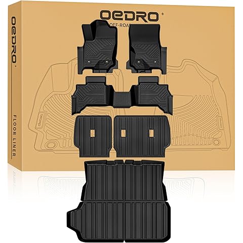 OEDRO Floor Mats Full Set Fit for 2025 2026 Toyota 4Runner 5-Seater with Backrest Mat(Not fit Hybrid), TPE All Weather Custom Fit Floor Liner Cargo Mat for 4Runner Limited/SR5/TRD Car Mats Accessories