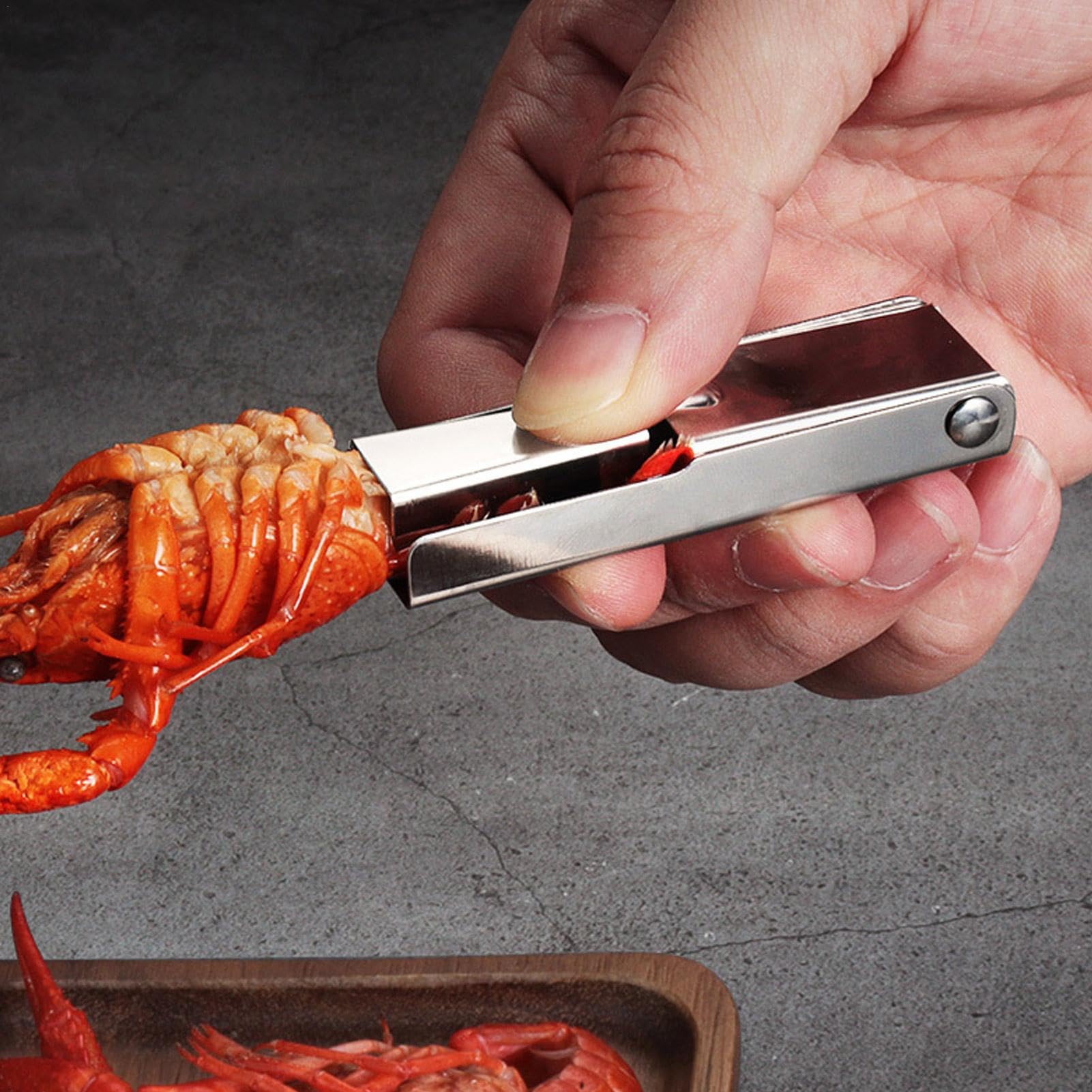 Shrimp Peeler - Pocket Seafood Crawfish Shelling Tools,Crayfish Peeler Device Seafood Tool, Non Slip Seafood Shell Peeling Tool Scissors for Shellfish Crawfish