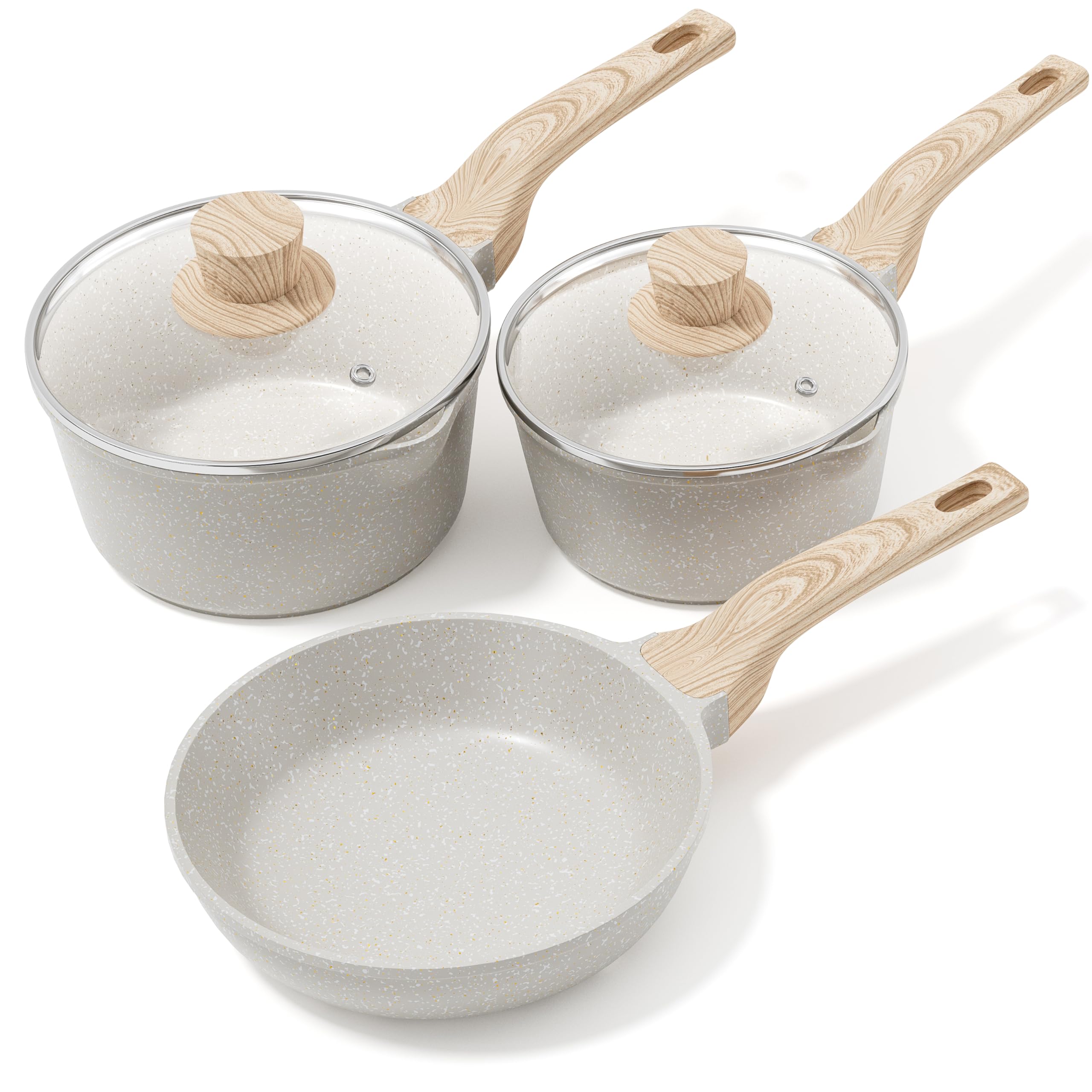 RIOVARM Casseruola Antiaderente 2L In Granito - Per Induzione, Gas E Ceramica, Con Coperchio - Foto 8