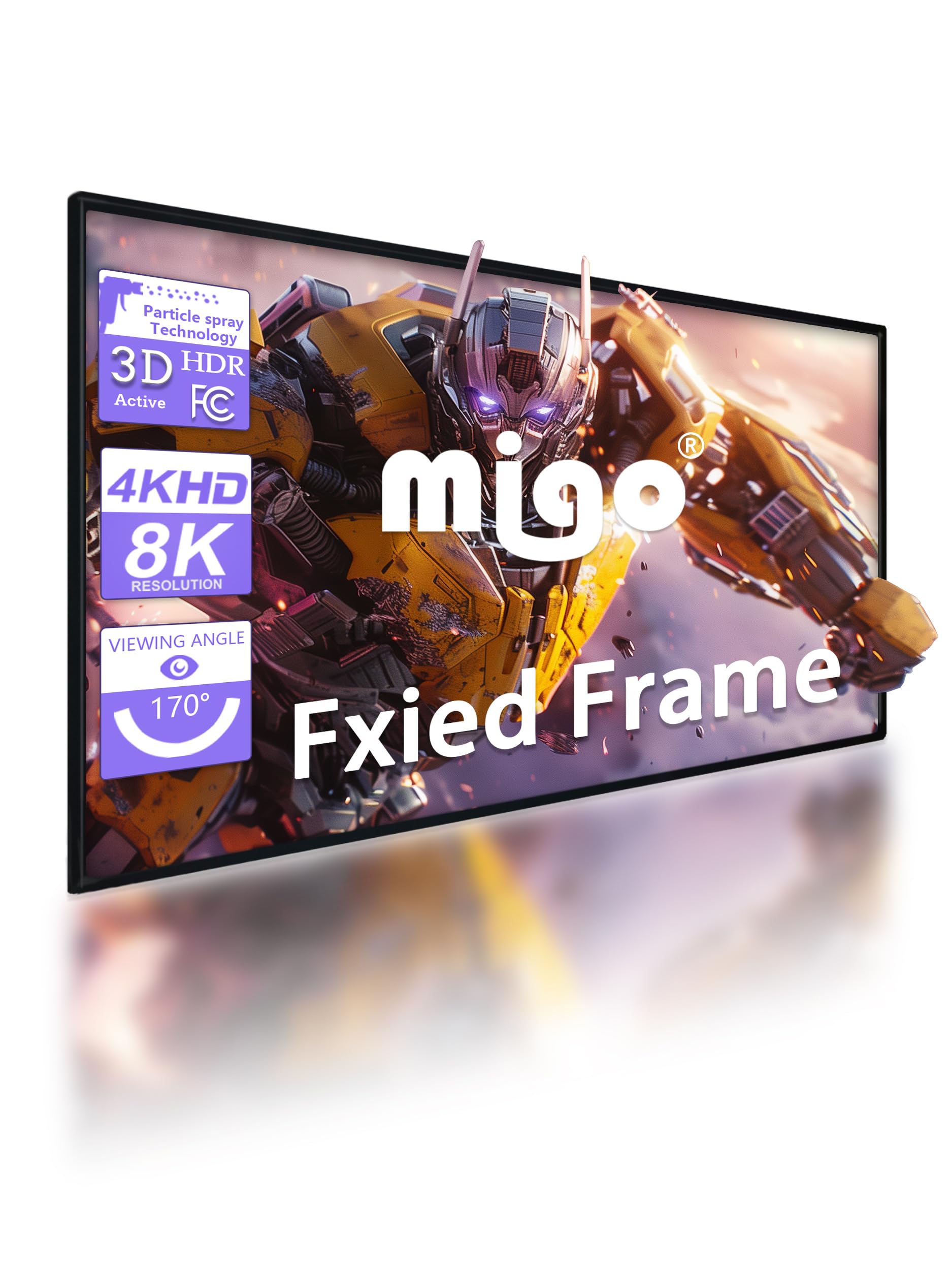 Amazon.com: Migo 120 inch Fixed Frame Projector Screen, 2.0 High