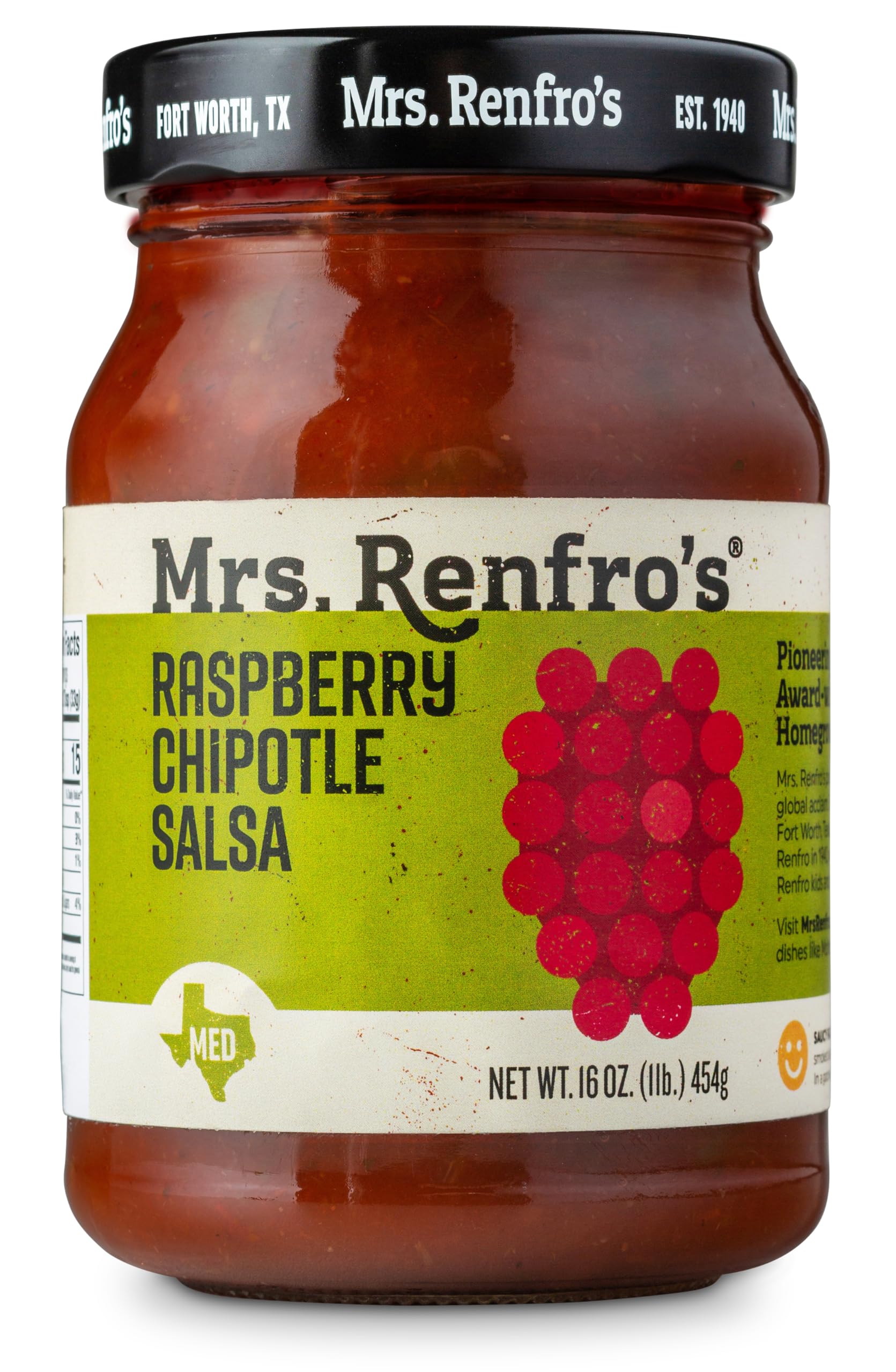 Mrs. Renfro's Salsa Chipotle, Raspberry, 6x16oz