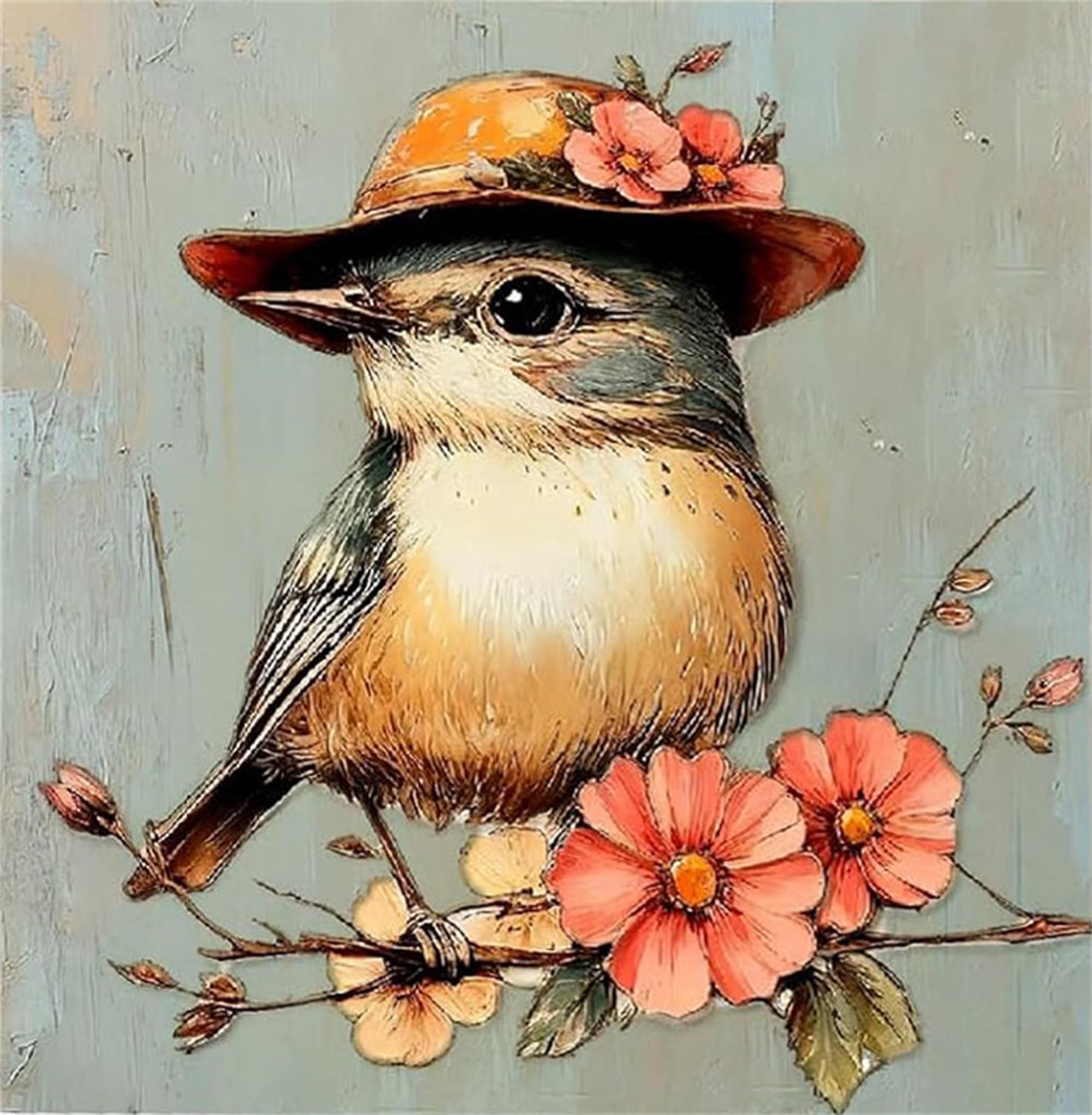 Nznanchu Bird3 Bird Paint By Number For Adult,Animal Diy Painting Kits For Adults,Flowers Color By Numbers,Paint By Number Canvas Crafts Watercolor For Beginners Hoom Decor