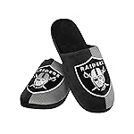 FOCO Las Vegas Raiders NFL Mens Logo Staycation Slippers - M