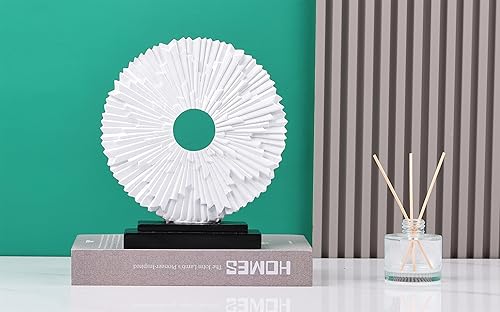 Miniatura 3 de Escultura decorativa blanca para decoración del hogar, estatua de línea redonda única, perfecta para sala de estar, oficina o mesa de café