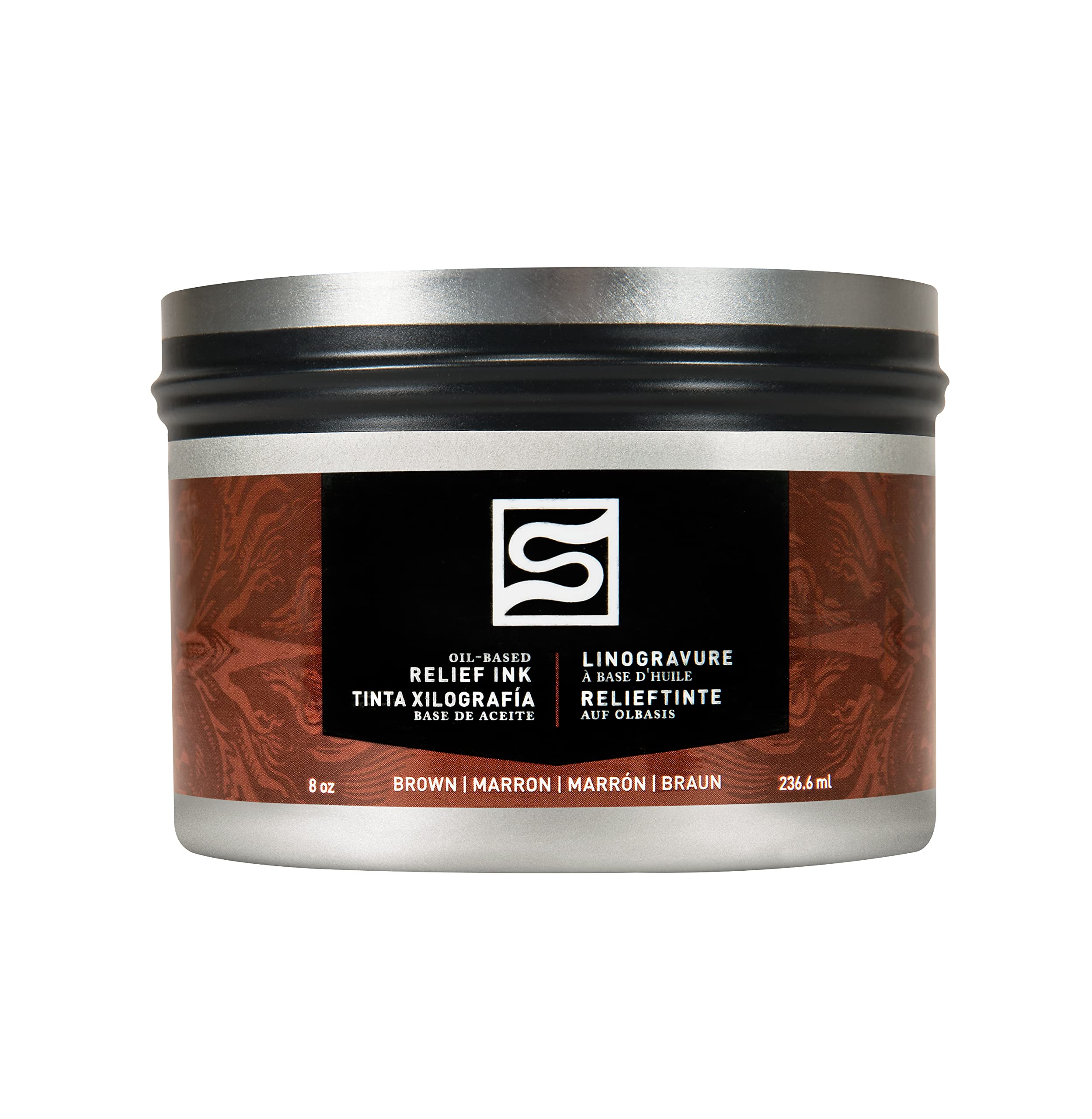 Speedball Oil Relief Ink, 8-Ounce, Brown for Block Printing