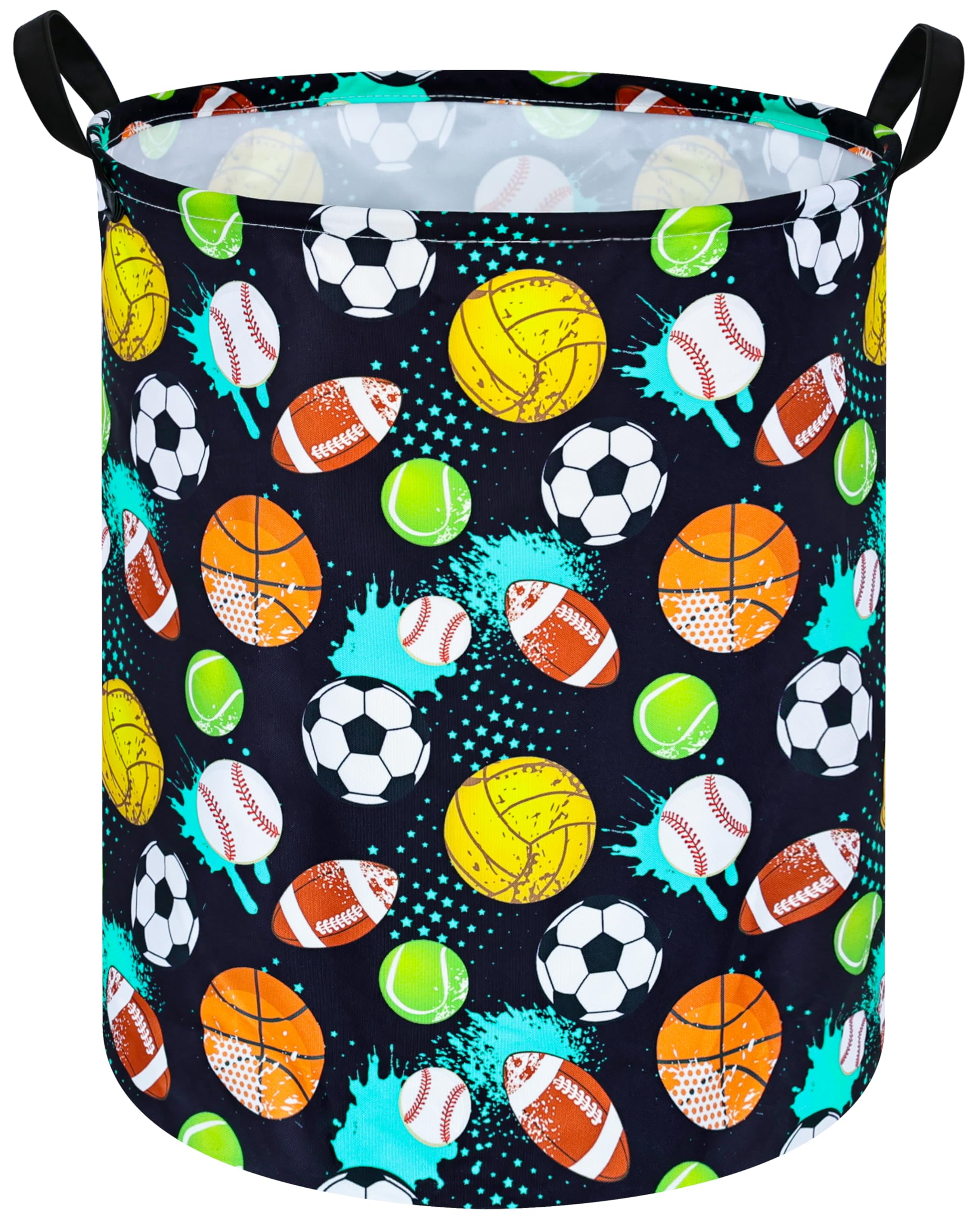 KUNRO Laundry Basket Nursery Hamper Kids Storage Bin Baby Toy Organizer Box Gift Basket for Room Decor