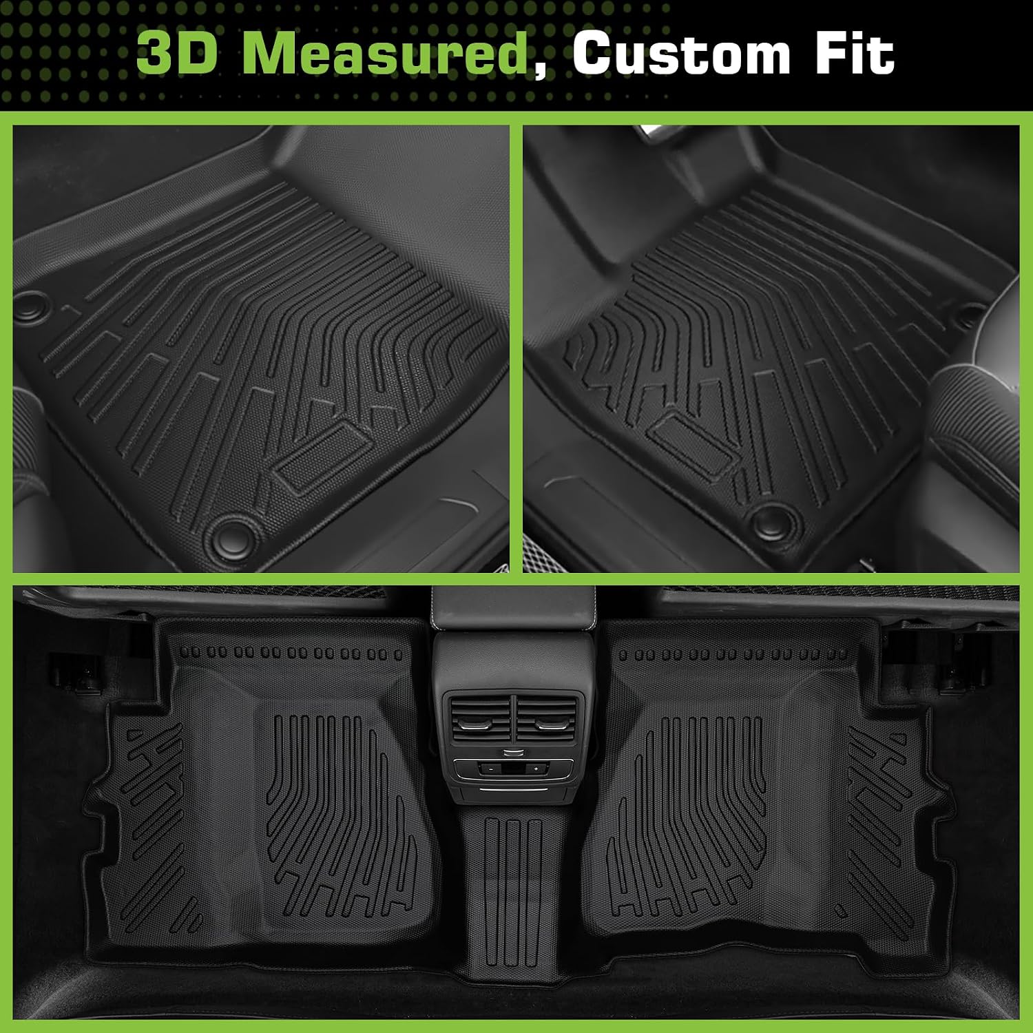 Floor Mats for Toyota Tacoma Xtracab 1995-2004, Heavy Duty TPE Waterproof Non-Slip All Weather Protection Custom