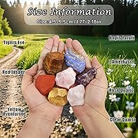 Vista 6 de ZHIYUXI Cristales y piedras curativas, 7 piedras de chakra, cristales curativos, cristales crudos, colección de rocas, accesorios de meditación
