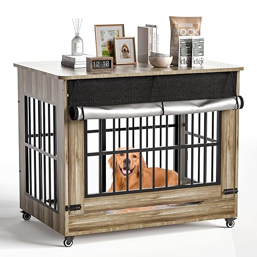 HugCoz Double-Door Dog Crate Furniture